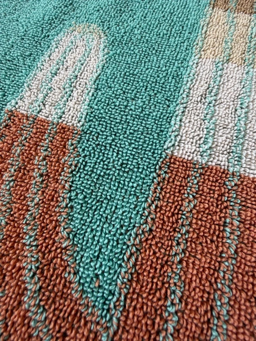 Vintage Royal Terry Adobe Pueblo Southwestern Village Beach Towel Brazil 30x60